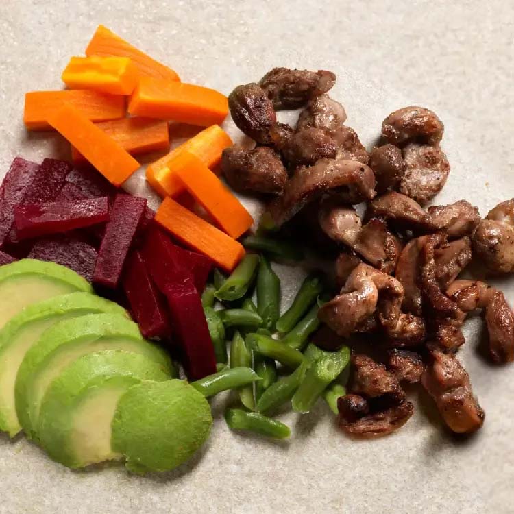 Mollejitas a la parrilla solo con ensalada (Fondo)