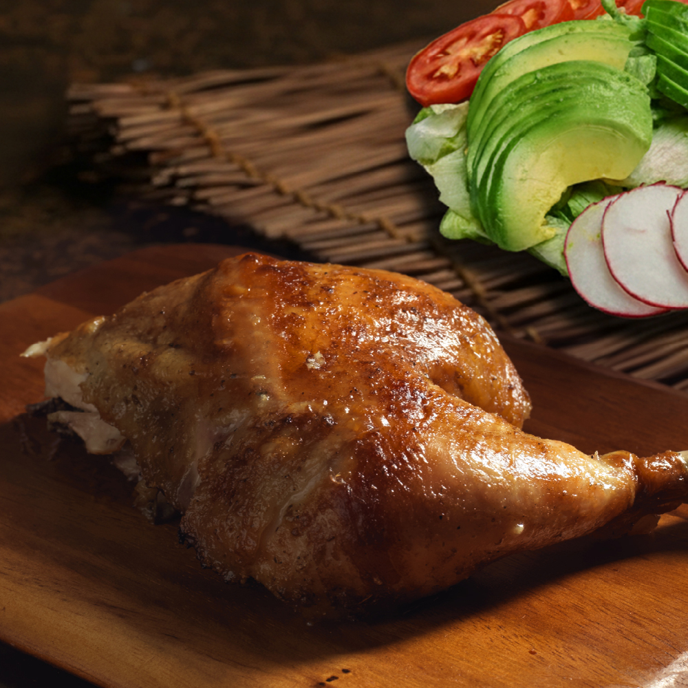 1/4 Pardos Brasa solo con Ensalada