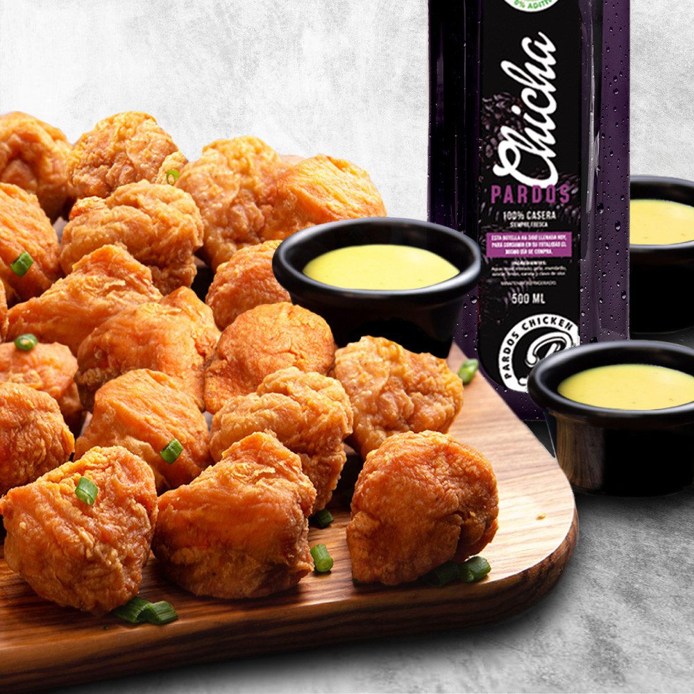 Chicharrón de pollo x 18 und + bebida